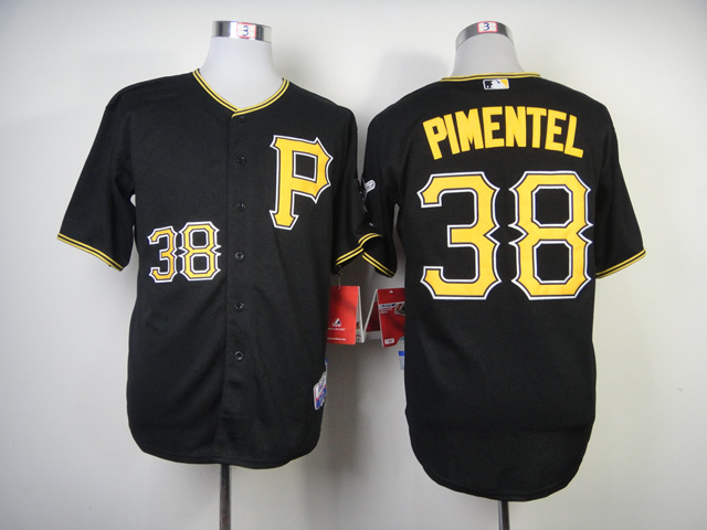 Men Pittsburgh Pirates 38 Pimentel Black MLB Jerseys